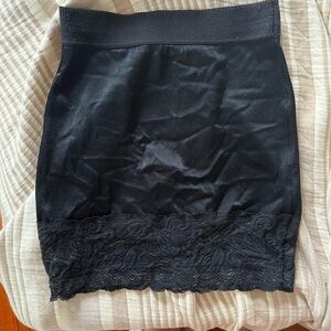 Vanity Fair Black Girdle with Lace Detail